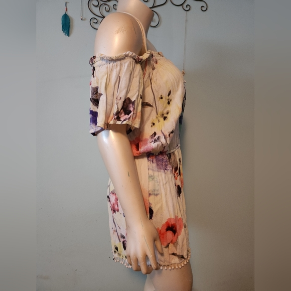 Watercolor floral romper - Picture 3 of 4